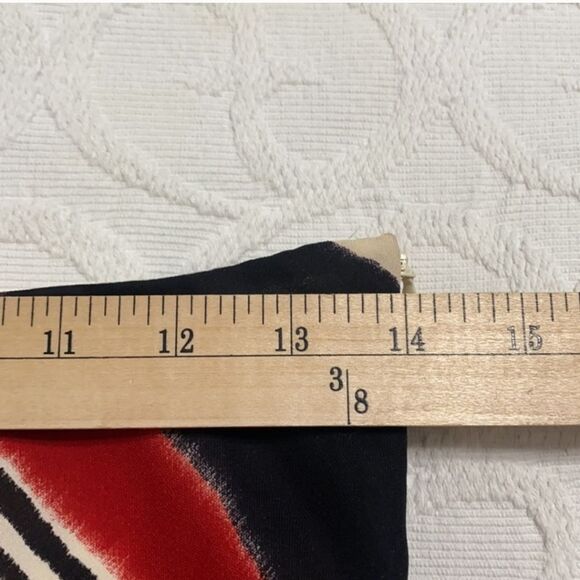 Lafayette 148 New York 100% Silk Black Red Tan Long Flowy Skirt Women Size 4 - Picture 15 of 15